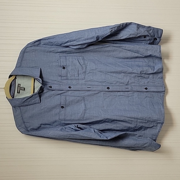 Toad & Co men's long sleeve chambray button down sz large - Picture 1 of 6